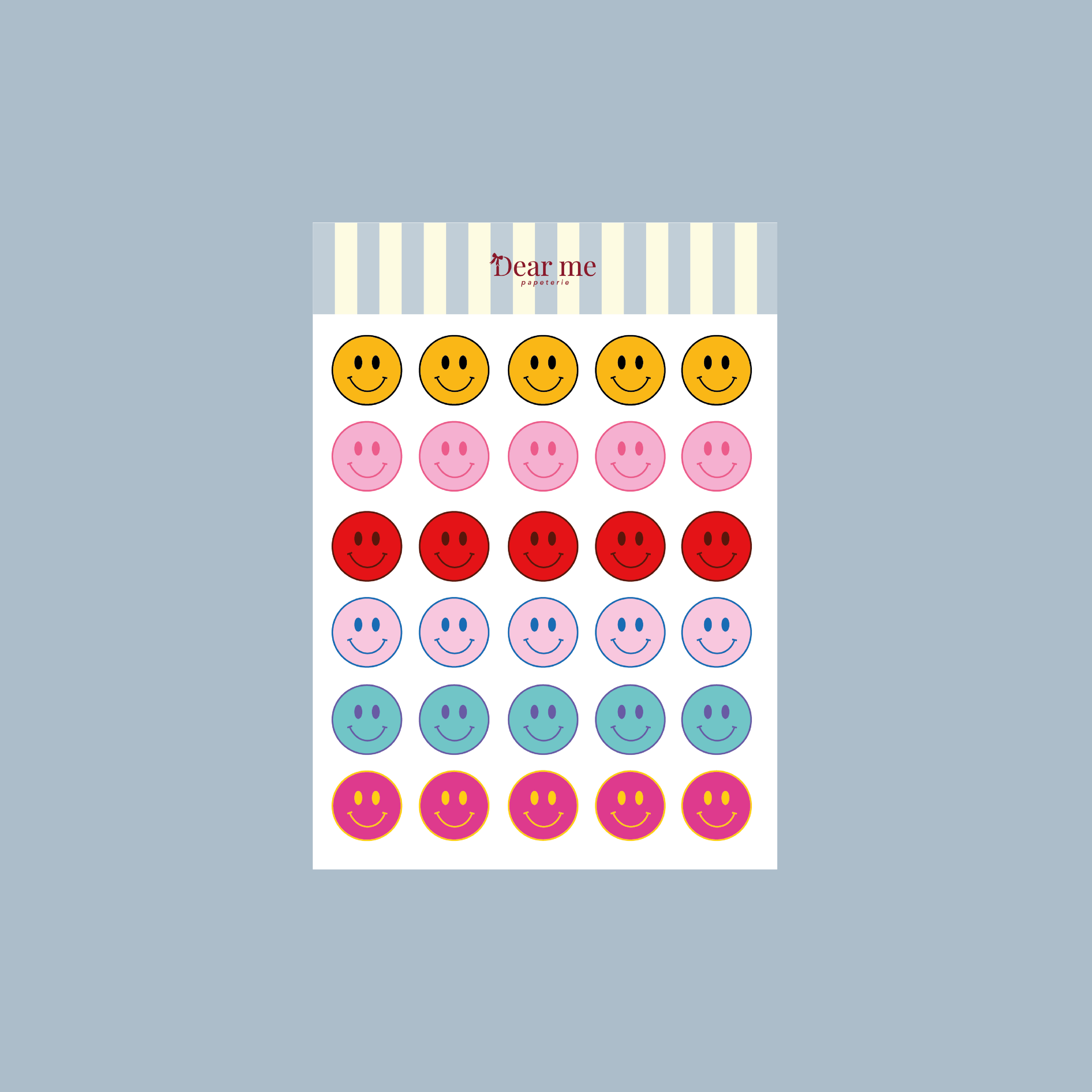 Planche stickers A6 - Smiley