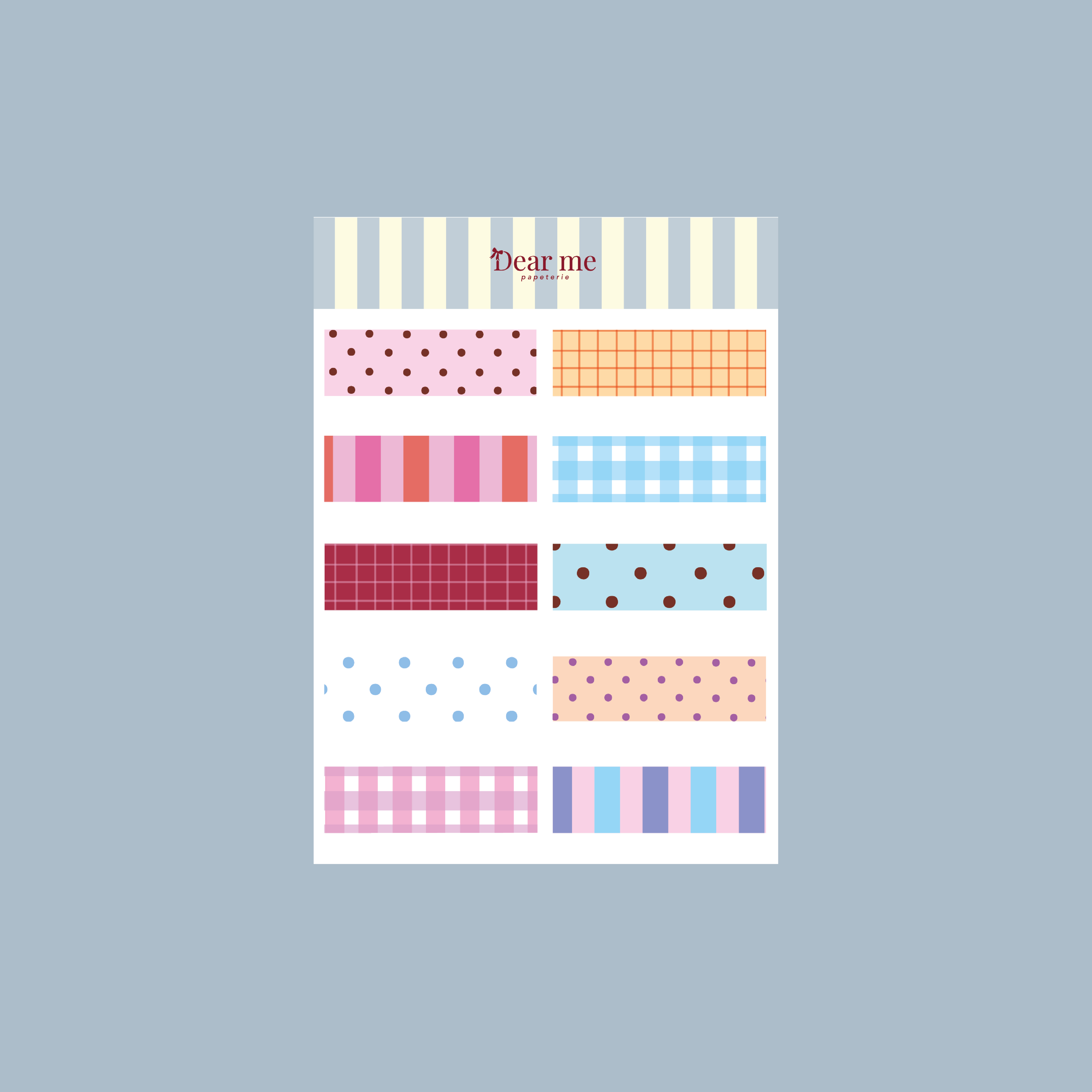 Planche stickers A6 - Washitapes 1