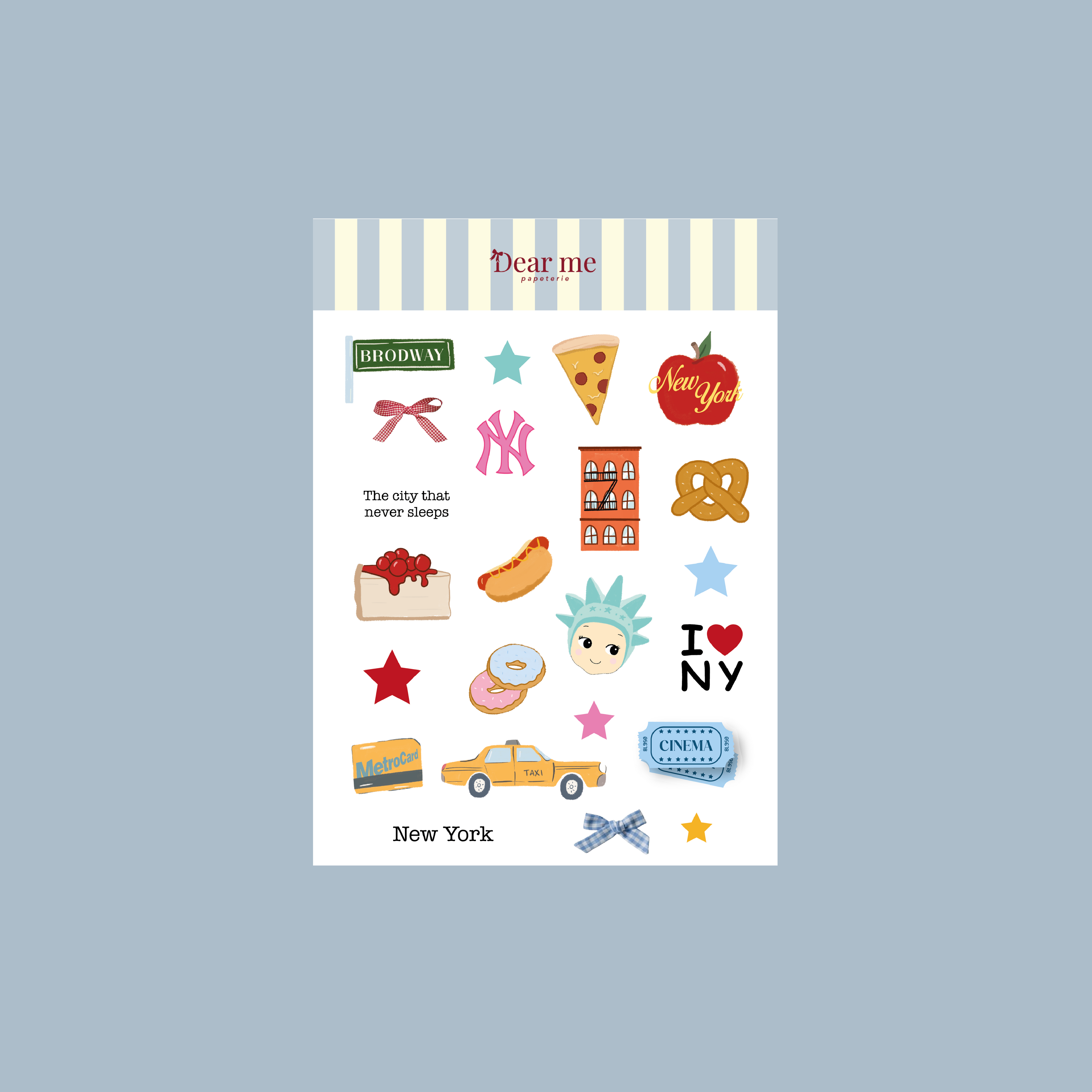 Planche stickers A5 - New York