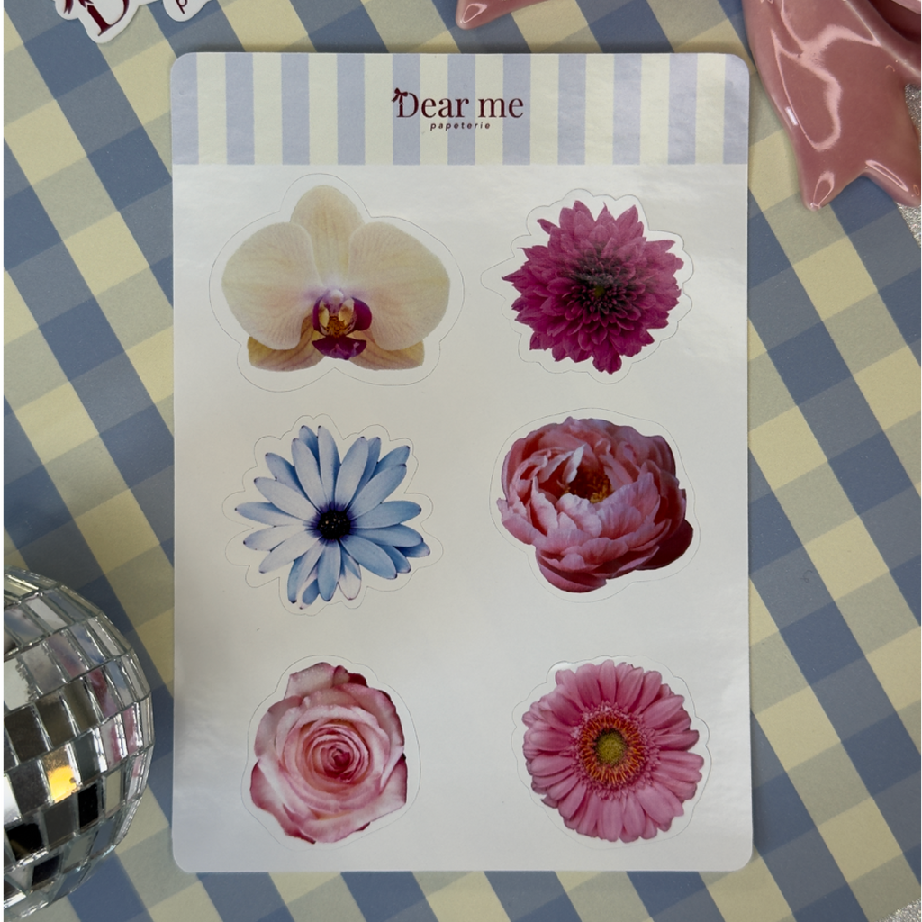 Planche stickers A6 - Fleurs 1