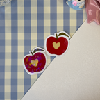 Sticker pomme croquée